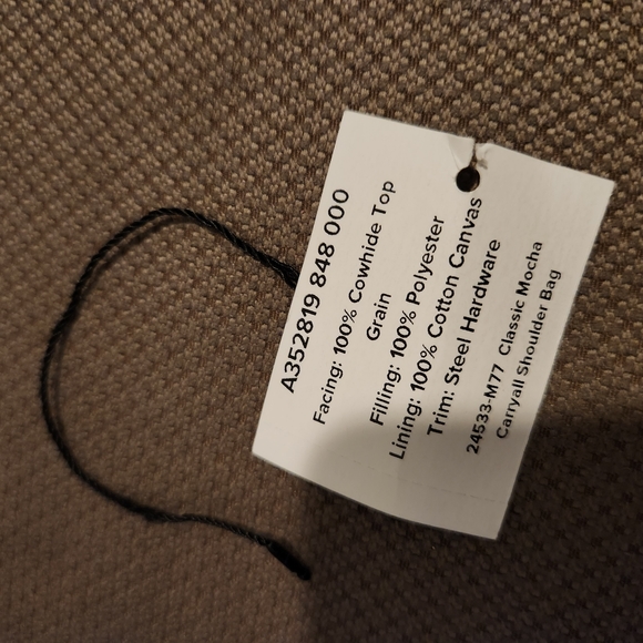 Vera Bradley Brown Leather Gallatin Mocha Purse - Picture 5 of 9